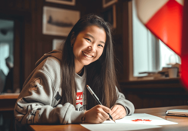 International Filipina Student studying in Canada using study pathway